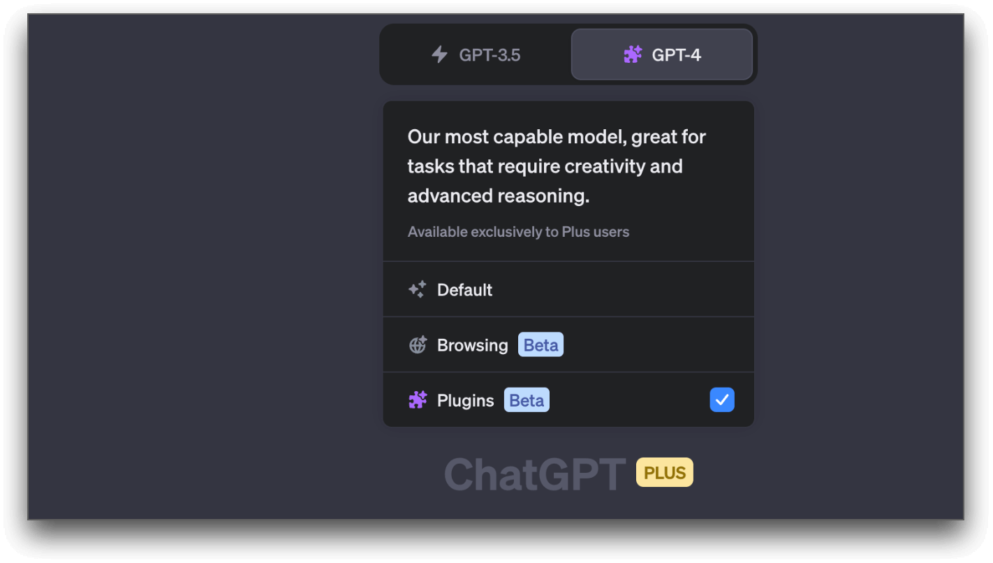 enable plugins under gpt4