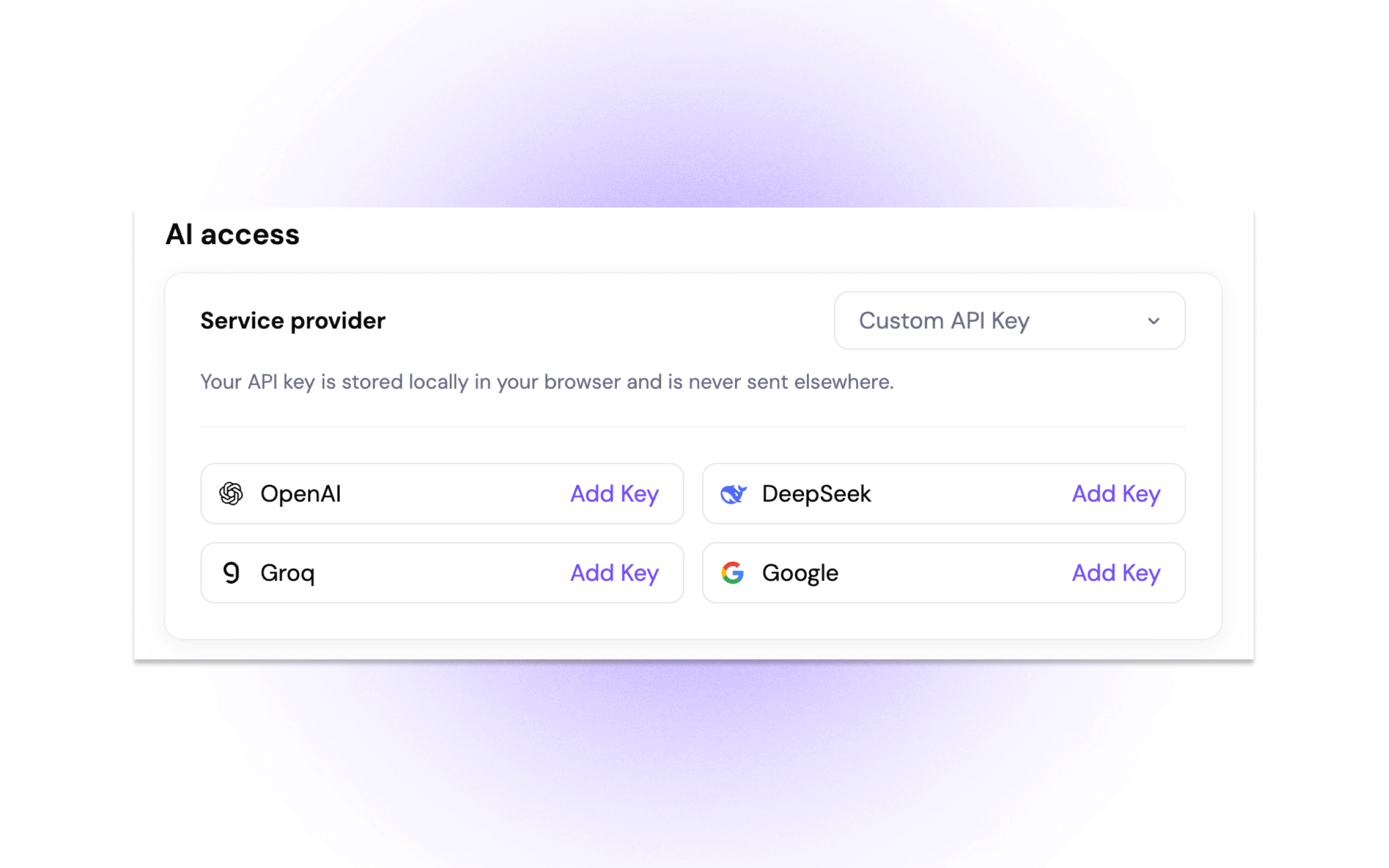 sider allows four custom api keys