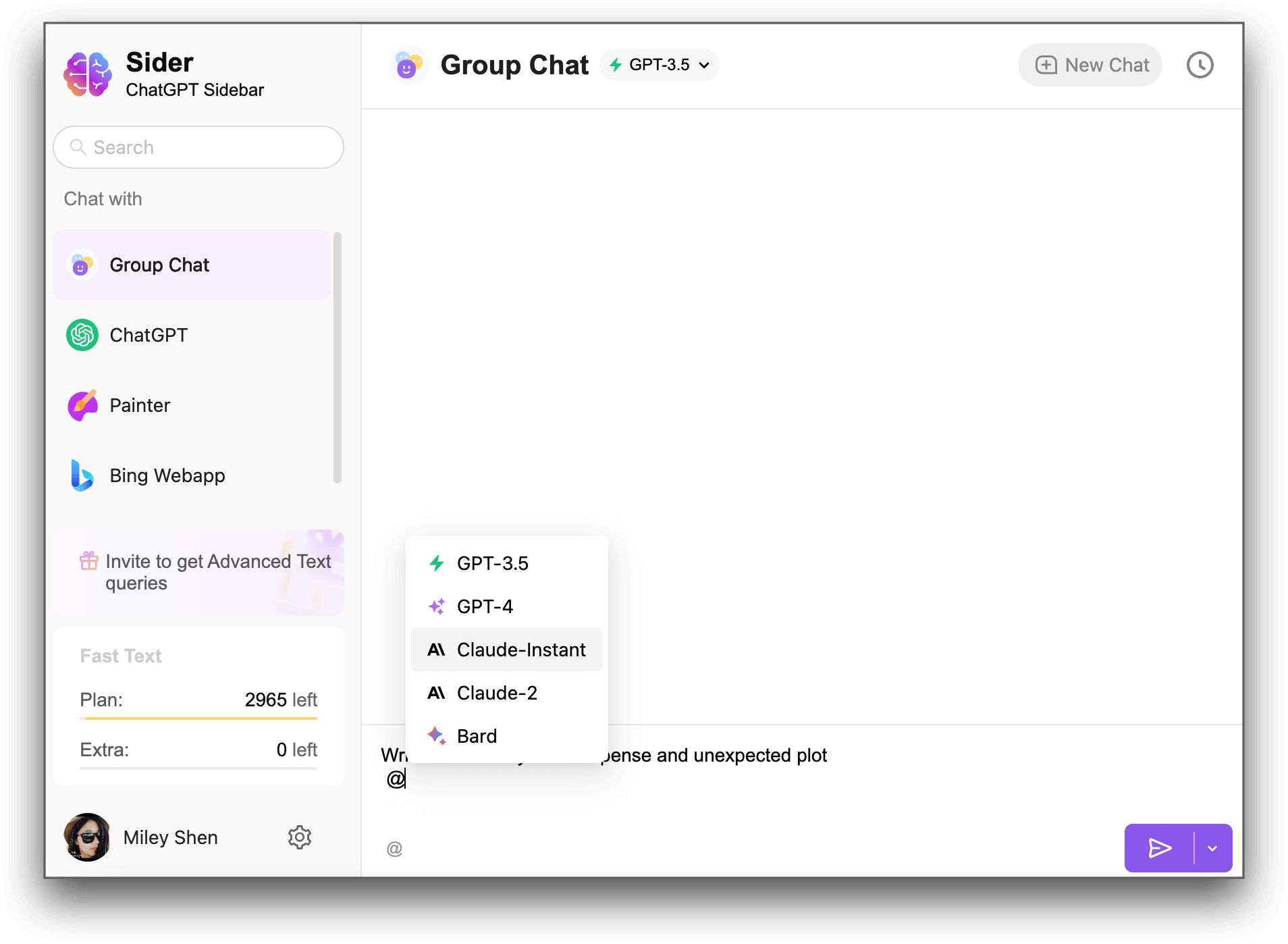 sider group chat choose ai bots